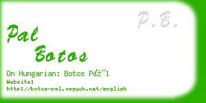 pal botos business card